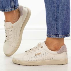 Beżowe skórzane półbuty damskie Filippo Dp6738/26. Brązowe półbuty damskie Filippo, bez wzorów, z jeansu, biznesowe, bez obcasa, na płaskiej podeszwie. Za 229.00 zł.