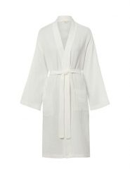 Marie Lund Szlafrok damski Kobiety Bawełna (100%) biały wypukły wzór tkaniny, S. Białe szlafroki damskie Marie Lund, s, bez wzorów, z bawełny. Za 279.95 zł.