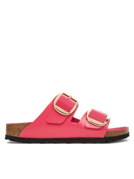 Birkenstock Klapki Arizona Big Buckle Hex 1031856 Różowy. Czerwone klapki damskie Birkenstock, bez wzorów, ze skóry, bez obcasa. Za 583.99 zł.