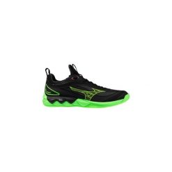 Buty halowe Mizuno Wave Luminous. Czarne buty sportowe na co dzień damskie Mizuno, bez wzorów, z materiału, na fitness i siłownię, mizuno wave. Za 389.99 zł.