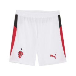 Męskie szorty AC Milan 25/26 PUMA White For All Time Red. Białe szorty męskie Puma, bez wzorów, sportowe. Za 199.00 zł.