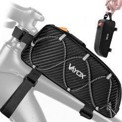 Torba rowerowa na ramę VAYOX VA0347 wodoodporna. Czarne torebki klasyczne damskie VAYOX, bez wzorów, bez dodatków. Za 59.00 zł.