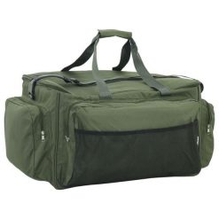 Torba wędkarska VidaXL wodoodporna 600D Oxford ciemnozielona. Szare torby męskie na ramię vidaXL, bez wzorów, z materiału, bez dodatków. Za 240.72 zł.