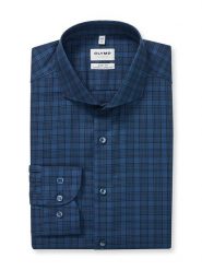 OLYMP Koszula "Level 5" - Body fit - w kolorze granatowym rozmiar: 41. Niebieskie koszule męskie Olymp, bez wzorów, z bawełny, bez kołnierzyka, bez ramiączek. Za 139.87 zł.