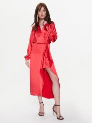 Pinko Sukienka koktajlowa 100295 Z345 Czerwony Regular Fit. Czerwone sukienki damskie Pinko, bez wzorów, z syntetyku, wizytowe, bez kołnierzyka, bez ramiączek. Za 1,169.00 zł.
