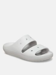 Crocs Klapki "Classic" w kolorze szarym rozmiar: 37/38. Szare klapki damskie Crocs, bez wzorów, bez obcasa. Za 129.95 zł.