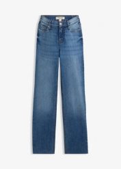Dżinsy ciążowe. Niebieskie jeansy damskie bonprix, moda ciążowa. Za 179.99 zł.