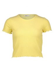 ONLY Koszulka w kolorze żółtym rozmiar: XL. Żółte t-shirty damskie Only, xl, bez wzorów, bez kołnierzyka. Za 51.95 zł.