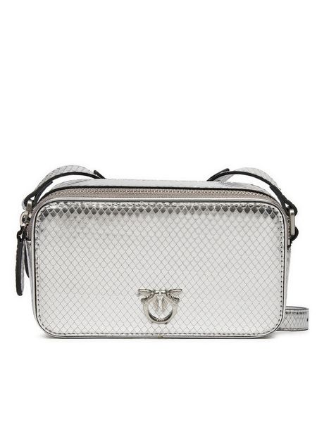 PINKO Torebka Camera Case AI 24-25 PLTT 102810 A1VG Srebrny. Szare listonoszki damskie Pinko, bez wzorów, ze skóry, bez dodatków. Za 709.99 zł.