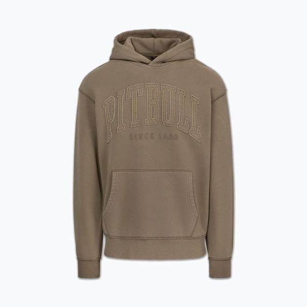Bluza męska Pitbull Orlando Hooded. Brązowe bluzy z kapturem męskie PITBULL, m, z bawełny. Za 239.99 zł.