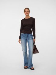 Vero Moda Koszulka w kolorze brązowym rozmiar: M. Brązowe t-shirty damskie Vero Moda, m, bez wzorów, bez kołnierzyka. Za 90.95 zł.