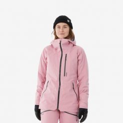 Kurtka narciarska i snowboardowa damska Quechua FR 500. Czerwone kurtki damskie WED'ZE, m, bez wzorów, z materiału, bez kaptura, narciarskie. Za 749.99 zł.