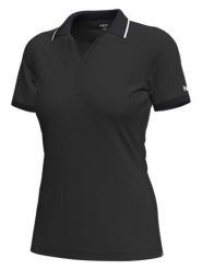 Halti Funkcyjna koszulka polo "Swingi" w kolorze czarnym rozmiar: 36. Czarne bluzki sportowe damskie Halti, bez wzorów, z materiału, bez ramiączek. Za 96.60 zł.