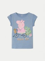 NAME IT T-Shirt PEPPA PIG 13231832 Niebieski Regular Fit. Niebieskie koszulki dziewczęce Name it, bez wzorów, z bawełny, bez ramiączek. Za 49.99 zł.