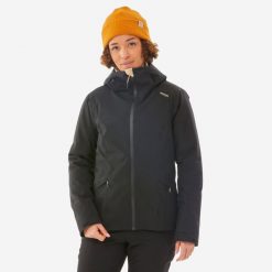 Second Life - Kurtka narciarska i snowboardowa damska... - Stan Doskonały. Czarne kurtki damskie WED'ZE, na jesień, s, bez wzorów, z materiału, z kapturem. Za 254.99 zł.