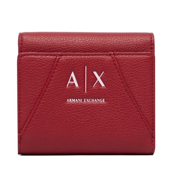 Portfel Armani Exchange. Czerwone portfele damskie Armani Exchange, bez wzorów. Za 299.99 zł.