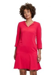 CARTOON Sukienka w kolorze czerwonym rozmiar: 40. Czerwone sukienki damskie Cartoon, na co dzień, bez wzorów, bez kołnierzyka, bez ramiączek, midi, proste. Za 156.24 zł.