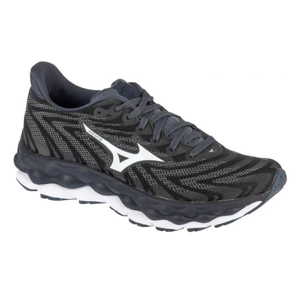 Buty Damskie Bieganie Wave Sky 8. Czarne obuwie do biegania damskie Mizuno. Za 887.99 zł.