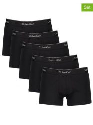 CALVIN KLEIN UNDERWEAR Bokserki (5 par) w kolorze czarnym rozmiar: M. Czarne bokserki męskie Calvin Klein Underwear, bez wzorów. Za 177.32 zł.