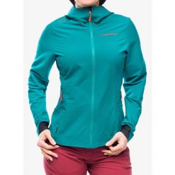 Kurtka softshell damska La Sportiva Descender Storm Jacket. Niebieskie kurtki damskie La Sportiva, bez wzorów, z softshellu, bez kaptura. Za 701.99 zł.