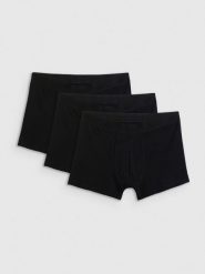 4F Bielizna bokserki (3-pack) męskie - czarne XXL. Czarna bokserki męskie 4f, bez wzorów, z bawełny. Za 99.99 zł.