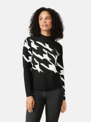 Gerry Weber Sweter w kolorze czarno-białym rozmiar: 42. Białe golfy damskie Gerry Weber, bez wzorów, bez ramiączek. Za 171.28 zł.