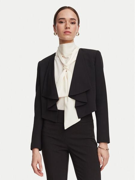 Rinascimento Marynarka CFC0130335003 Czarny Regular Fit. Czarne marynarki i żakiety damskie RINASCIMENTO, xs, bez wzorów, z syntetyku. Za 629.99 zł.