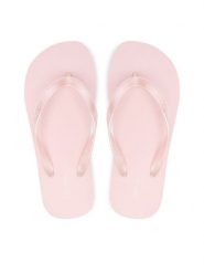 Calvin Klein Japonki Flip Flop Tpu Metallic HW0HW02956 Różowy jasny. Czerwone klapki damskie CALVIN KLEIN, bez wzorów, z syntetyku, bez obcasa. Za 149.99 zł.