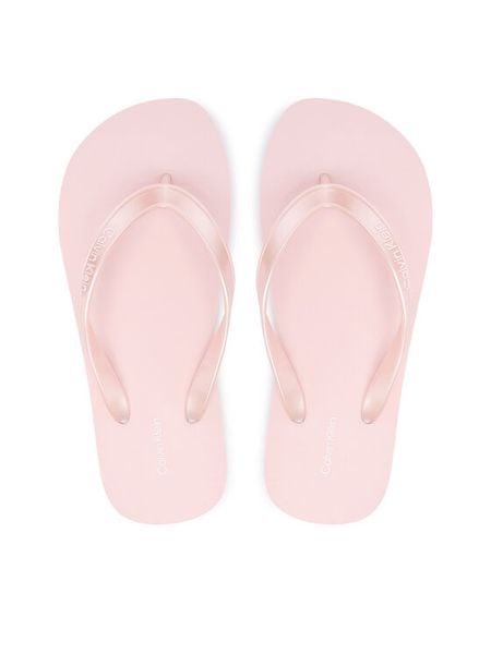 Calvin Klein Japonki Flip Flop Tpu Metallic HW0HW02956 Różowy jasny. Czerwone klapki damskie CALVIN KLEIN, bez wzorów, bez obcasa. Za 149.99 zł.