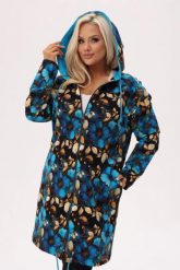 Bluza z kapturem Błękitna Magnolia - kwiatowa nuta elegancji PLUS SIZE XXL OVERSIZE. Niebieskie bluzy z kapturem damskie Moda Size Plus Iwanek, na wiosnę, l, z bawełny. Za 329.90 zł.