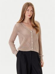 Morgan Kardigan 242-MAGATHE Beżowy Regular Fit. Brązowe kardigany damskie Morgan, m, bez wzorów, z wiskozy. Za 159.99 zł.