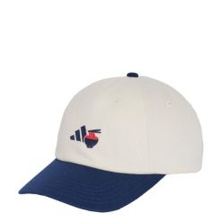 Czapka typu Dad Cap Food Graphic. Białe czapki męskie Adidas, bez wzorów, z bawełny. Za 109.00 zł.