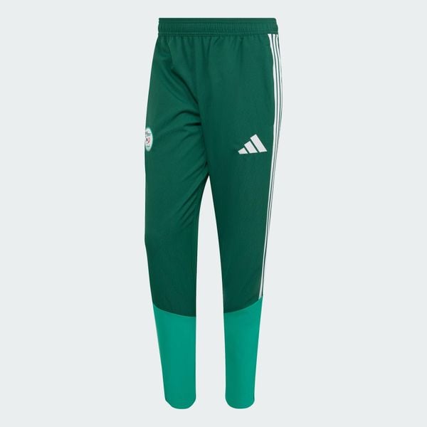 Spodnie reprezentacyjne Algieria 26. Zielone spodnie sportowe męskie Adidas, z materiału. Za 279.00 zł.