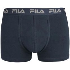 Bokserki męskie Fila 1-pak Granatowe. Niebieskie bokserki męskie Fila, bez wzorów, z bawełny. Za 133.99 zł.
