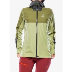 Kurtka przeciwdeszczowa damska Haglofs Finch Proof Jacket. Zielone kurtki damskie Haglöfs, bez kaptura. Za 518.99 zł.