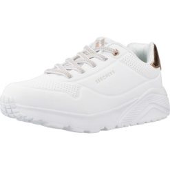 Buty SKECHERS UNO LITE-METALLIC MO Biały. Białe obuwie trekkingowe damskie Skechers. Za 188.99 zł.