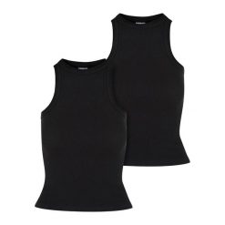 Top Damski/żebrowany Racerback (zestaw 2 Sztuk). Brązowe topy damskie Urban Classics, xs, bez wzorów, bez kołnierzyka. Za 105.99 zł.