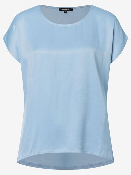 More & More Koszulka w kolorze błękitnym rozmiar: 46. Niebieskie bluzki damskie MORE & MORE, bez wzorów, bez kołnierzyka, bez ramiączek. Za 83.22 zł.