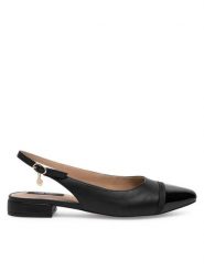 Nine West Sandały SY2124 Czarny. Czarne sandały damskie Nine West, bez wzorów, z syntetyku, bez obcasa, na płaskiej podeszwie. Za 119.99 zł.