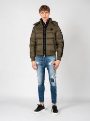 Plein Sport Kurtka | UPPS29F | Mężczyzna | Zielony. Zielone kurtki treningowe męskie Plein Sport, m, bez wzorów, z poliamidu. W wyprzedaży za 729.00 zł.