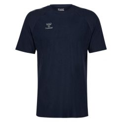 Koszulka Hummel Cima 2.0. Niebieskie t-shirty sportowe męskie HUMMEL, z materiału, bez ramiączek, na fitness i siłownię. Za 177.50 zł.