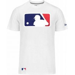 T-Shirt Logo MLB New Era Blanc. Białe t-shirty męskie New Era, m, bez wzorów, z bawełny, bez kołnierzyka. Za 174.00 zł.