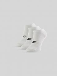 4F Skarpetki krótkie (3-pack) męskie - białe 43-46. Białe skarpetki męskie 4f, bez wzorów, z bawełny. Za 49.99 zł.