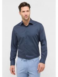 Eterna Koszula - Modern fit - w kolorze granatowym rozmiar: 44. Niebieskie koszule męskie Eterna, bez wzorów, z bawełny, bez kołnierzyka, bez ramiączek. Za 114.44 zł.