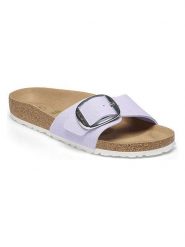 Birkenstock Klapki "Madrid" w kolorze fioletowym rozmiar: 36. Różowe klapki damskie Birkenstock, bez wzorów, bez obcasa. Za 349.95 zł.