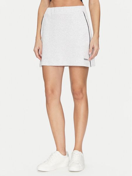 Guess Spódnica mini V5GD02 KCS01 Szary Regular Fit. Szare spódniczki damskie Guess, xs, z aplikacjami, z bawełny, mini. Za 149.99 zł.