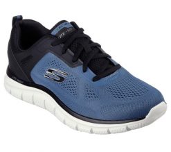 Tenisówki Skechers Model Track Kolor Niebieski. Czarne trampki i tenisówki męskie Skechers, bez wzorów, z materiału, bez zapięcia. Za 281.90 zł.