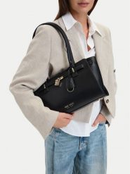 Nine West Torebka EO-GOLDEN FRAME-LDA942 Czarny. Czarne torebki klasyczne damskie Nine West, bez wzorów, ze skóry, bez dodatków. Za 279.99 zł.