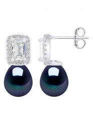 Pearline Srebrne kolczyki-wkrętki z perłami rozmiar: onesize. Niebieskie kolczyki damskie Pearline, z cyrkonią, srebrne. Za 304.99 zł.