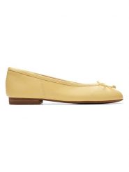 Clarks Skórzane baleriny "Fawna" w kolorze żółtym rozmiar: 37. Żółte baleriny damskie Clarks, bez wzorów, bez obcasa. Za 175.67 zł.